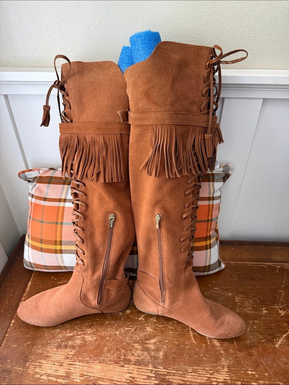 Colin Stuart Suede Fringe Boots - Picture 9 of 13